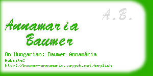 annamaria baumer business card